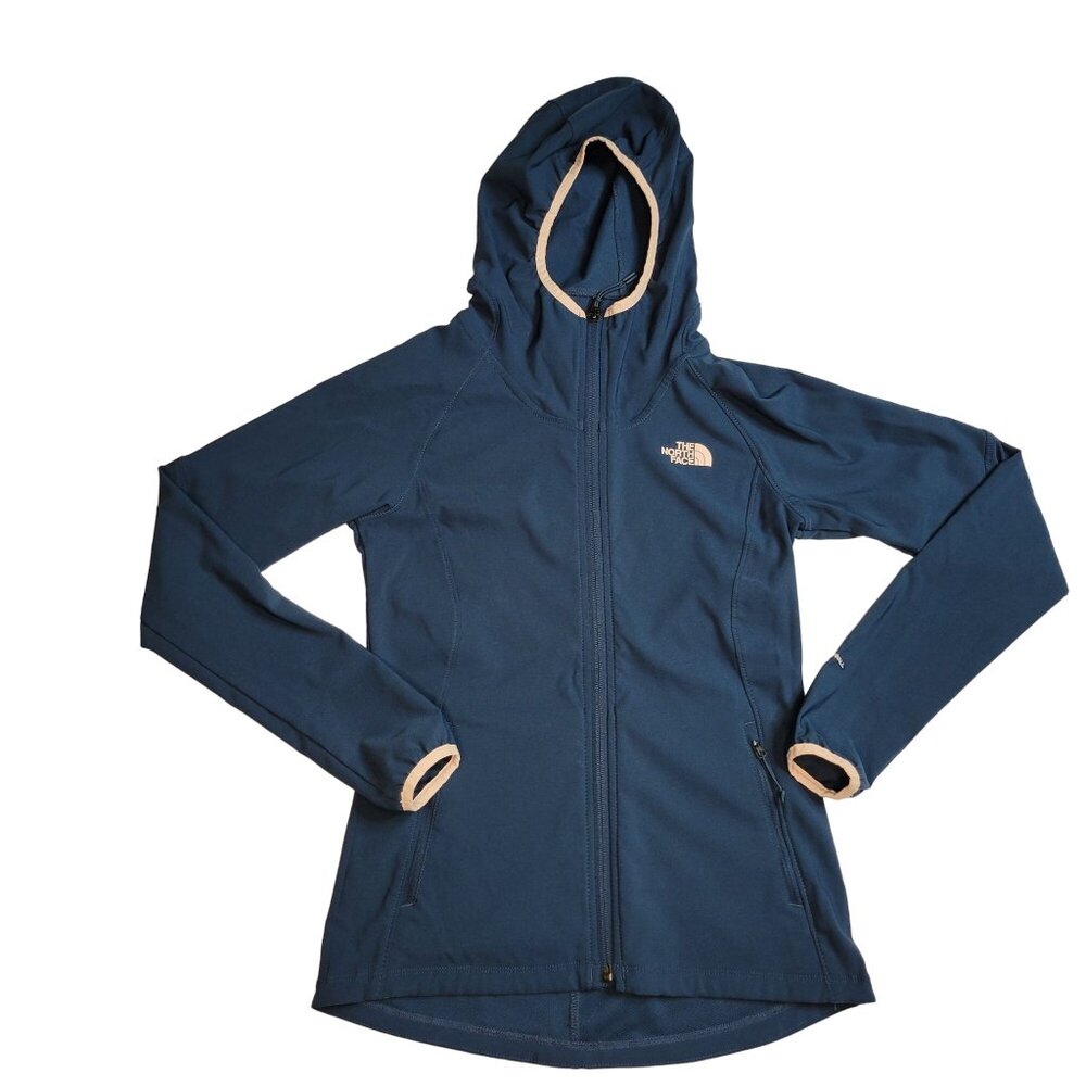 The North Face Womens WindWall Jacket Size XS Dark Ocean Blue Stretch Full-Zip H